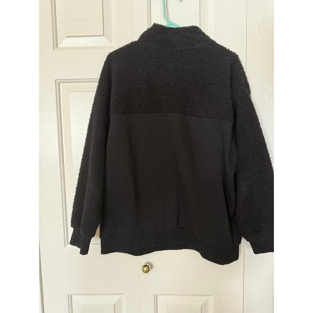 Black Fuzzy Women's Jacket - Picture 3 of 3